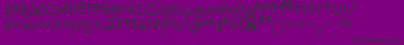 IEatCrayons-Schriftart – Schwarze Schriften auf violettem Hintergrund