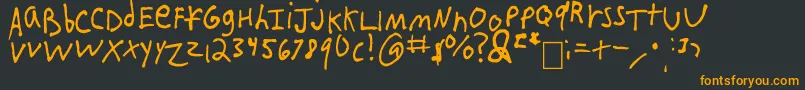 IEatCrayons Font – Orange Fonts on Black Background
