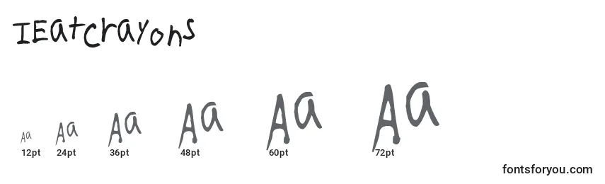 Größen der Schriftart IEatCrayons