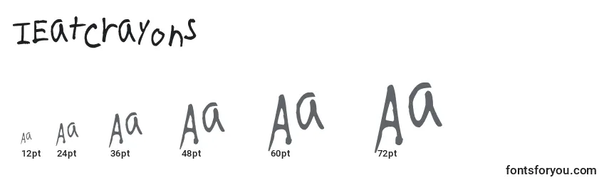 Tamaños de fuente IEatCrayons