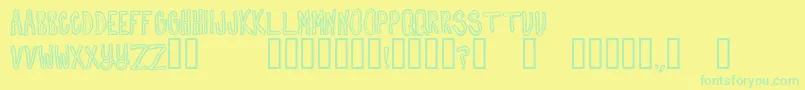 EverythingsFine Font – Green Fonts on Yellow Background