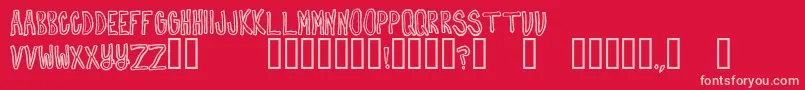 EverythingsFine Font – Pink Fonts on Red Background