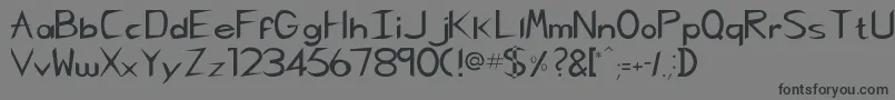 Pcgregoriankk Font – Black Fonts on Gray Background