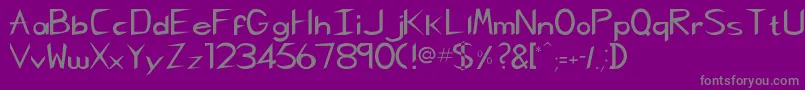 Pcgregoriankk Font – Gray Fonts on Purple Background