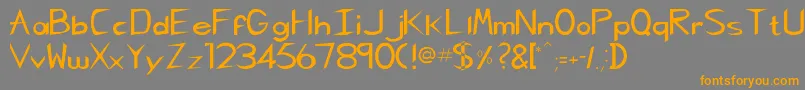 Pcgregoriankk Font – Orange Fonts on Gray Background