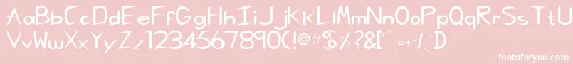 Pcgregoriankk Font – White Fonts on Pink Background