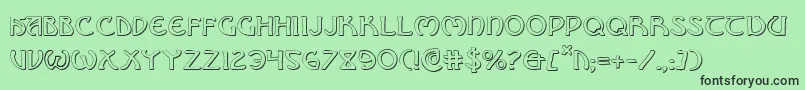 Brinathyns-fontti – mustat fontit vihreällä taustalla