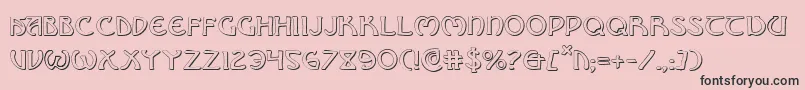 フォントBrinathyns – ピンクの背景に黒い文字