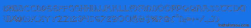 Brinathyns Font – Brown Fonts on Blue Background