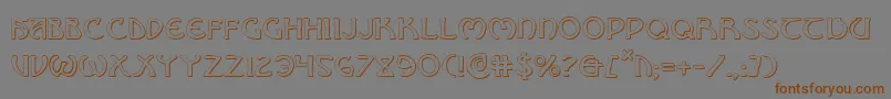 Brinathyns Font – Brown Fonts on Gray Background