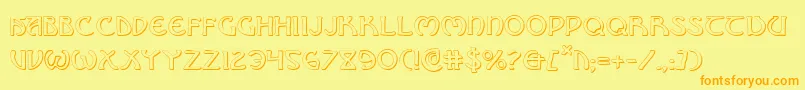 Brinathyns Font – Orange Fonts on Yellow Background