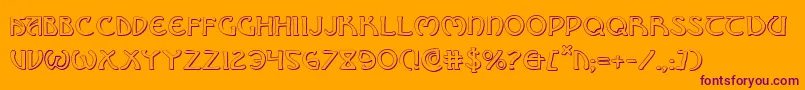 Brinathyns Font – Purple Fonts on Orange Background