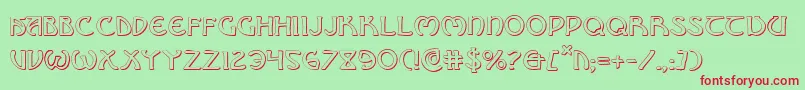 Brinathyns Font – Red Fonts on Green Background