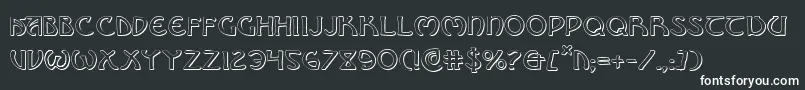 Brinathyns-fontti – valkoiset fontit mustalla taustalla