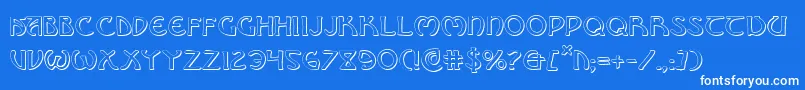 Brinathyns Font – White Fonts on Blue Background