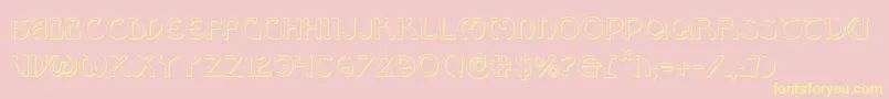 Шрифт Brinathyns – жёлтые шрифты на розовом фоне