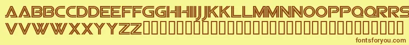 Vipesrg Font – Brown Fonts on Yellow Background