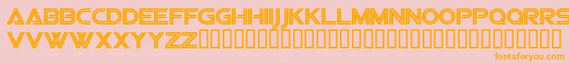 Vipesrg-Schriftart – Orangefarbene Schriften auf rosa Hintergrund