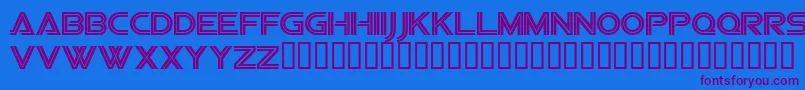 Vipesrg-Schriftart – Violette Schriften auf blauem Hintergrund