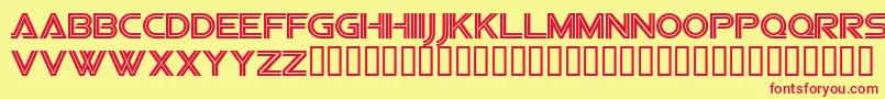 Vipesrg Font – Red Fonts on Yellow Background