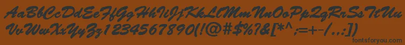BantyBold Font – Black Fonts on Brown Background