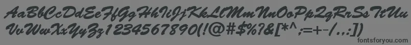 BantyBold Font – Black Fonts on Gray Background