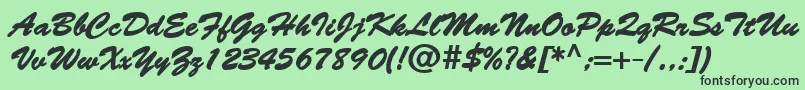 BantyBold-Schriftart – Schwarze Schriften auf grünem Hintergrund