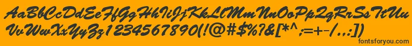 fuente BantyBold – Fuentes Negras Sobre Fondo Naranja