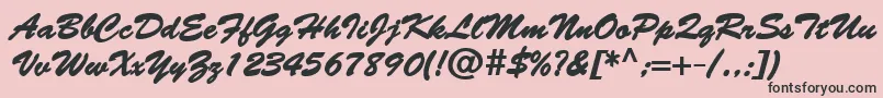 BantyBold Font – Black Fonts on Pink Background