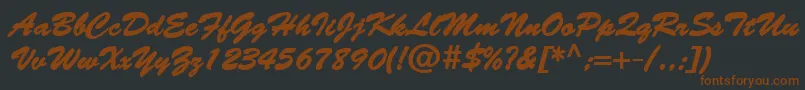 BantyBold Font – Brown Fonts on Black Background