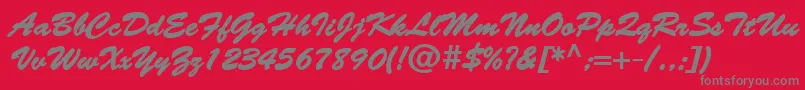 fuente BantyBold – Fuentes Grises Sobre Fondo Rojo