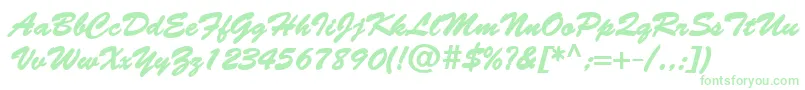 BantyBold Font – Green Fonts on White Background
