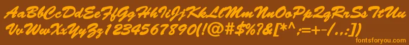 BantyBold Font – Orange Fonts on Brown Background