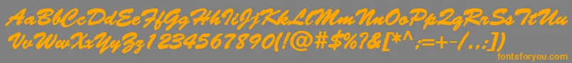 BantyBold Font – Orange Fonts on Gray Background