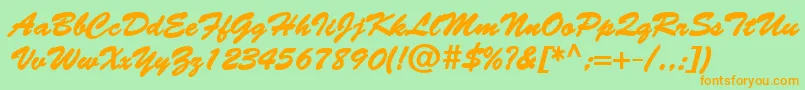 BantyBold Font – Orange Fonts on Green Background