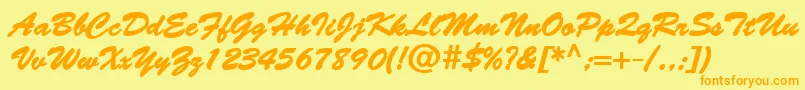 BantyBold Font – Orange Fonts on Yellow Background