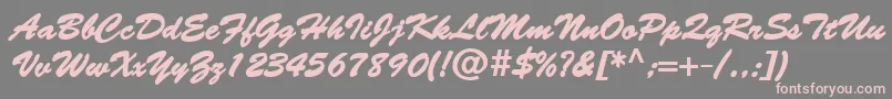 BantyBold Font – Pink Fonts on Gray Background