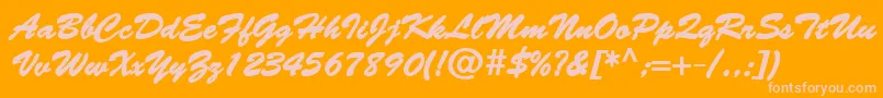 BantyBold Font – Pink Fonts on Orange Background