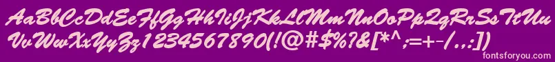 BantyBold Font – Pink Fonts on Purple Background