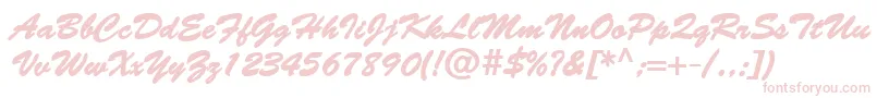BantyBold Font – Pink Fonts on White Background