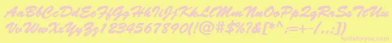 BantyBold Font – Pink Fonts on Yellow Background