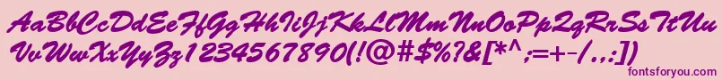 BantyBold Font – Purple Fonts on Pink Background
