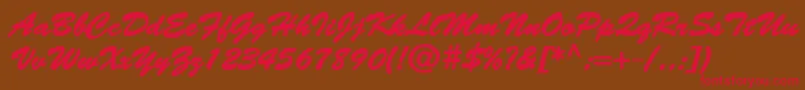BantyBold Font – Red Fonts on Brown Background