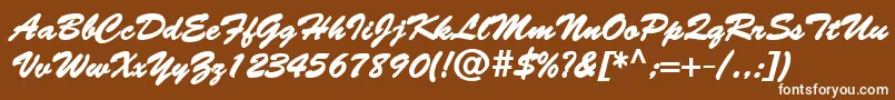 BantyBold Font – White Fonts on Brown Background