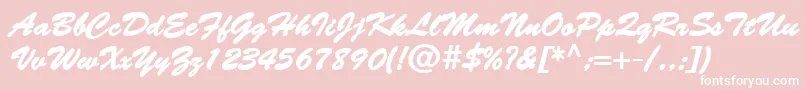 BantyBold Font – White Fonts on Pink Background