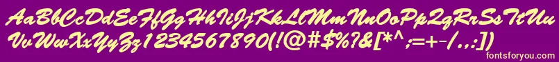 BantyBold Font – Yellow Fonts on Purple Background