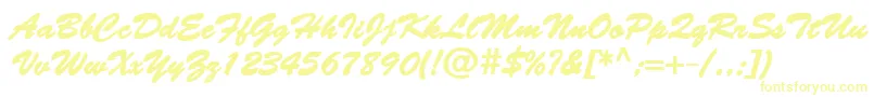 BantyBold Font – Yellow Fonts on White Background