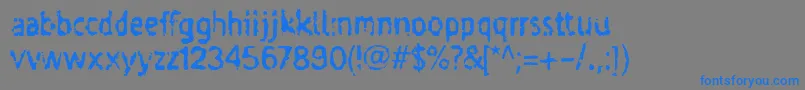 Шрифт Taigatru – синие шрифты на сером фоне