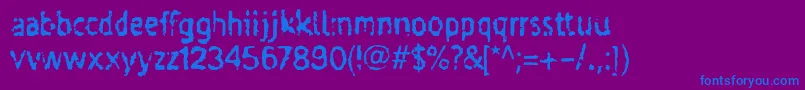 Шрифт Taigatru – синие шрифты на фиолетовом фоне