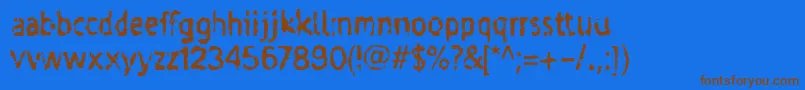 Taigatru Font – Brown Fonts on Blue Background